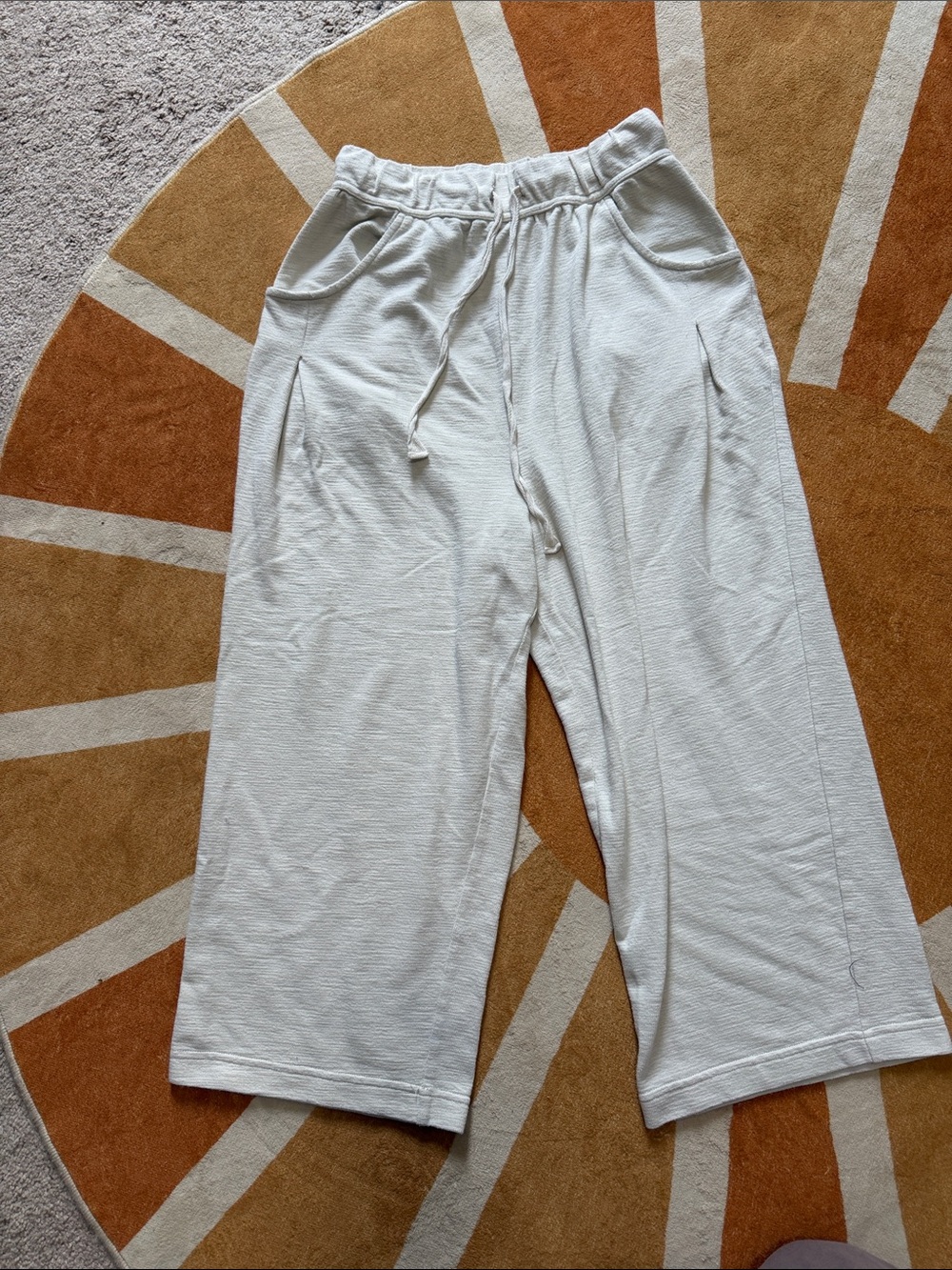 Free People Wide Leg Pants in Off-White